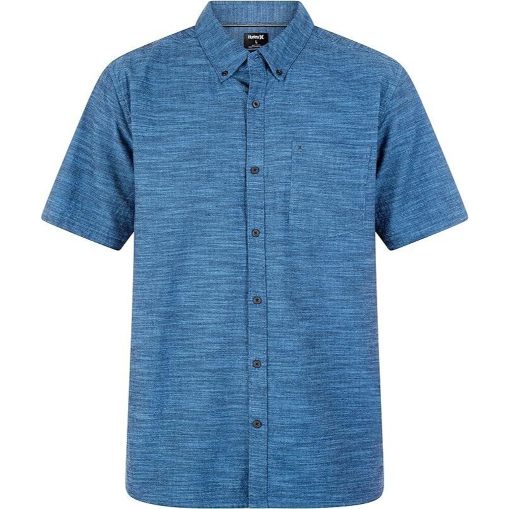 Hurley Men's One and Only Textured Short‎ Sleeve Button Up, Obsidian, XXL - Picture 4 of 5